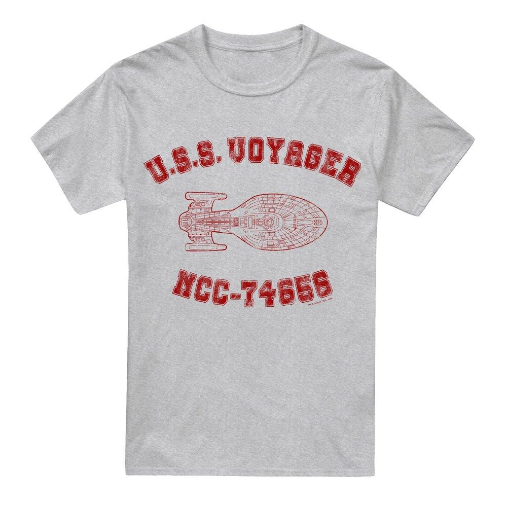 Light Grey - Star Trek - Star Trek Voyager Athletic T-Shirt Athletic Heath - 4