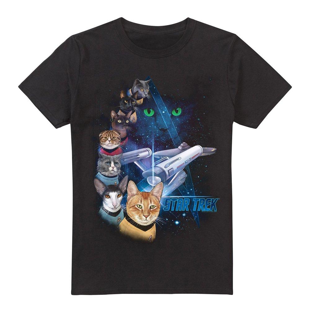 Black - Star Trek - Star Trek Feline Galaxy T Shirt Black - 4