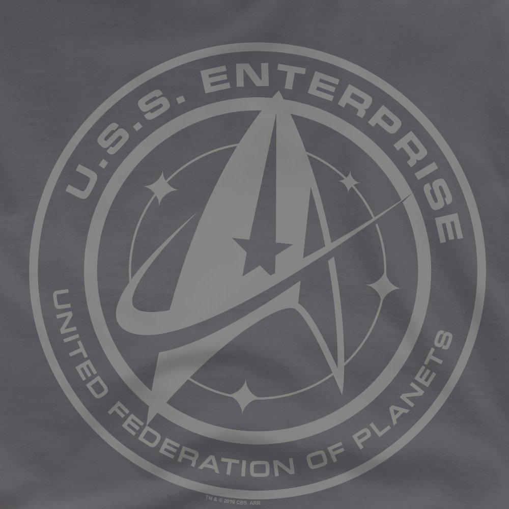 Charcoal - Star Trek - Star Trek Discovery Enterprise Crest T Shirt Char - 2
