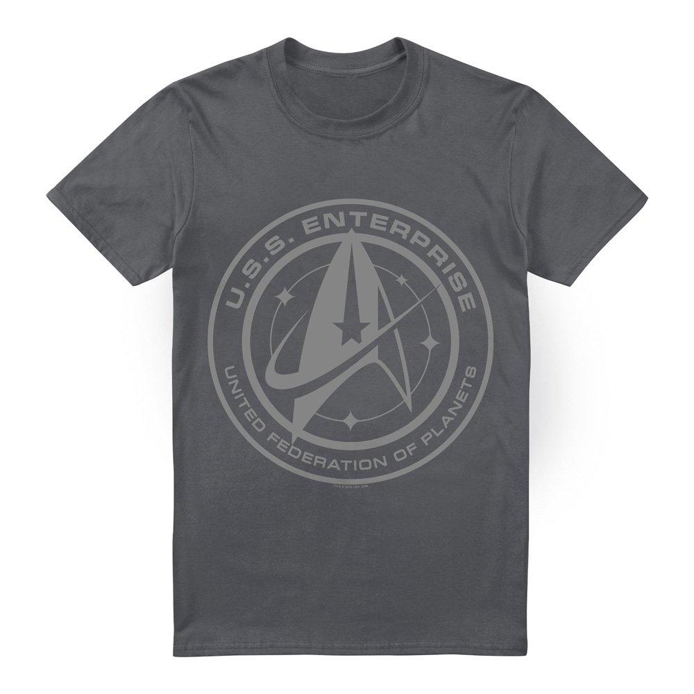 Charcoal - Star Trek - Star Trek Discovery Enterprise Crest T Shirt Char - 4
