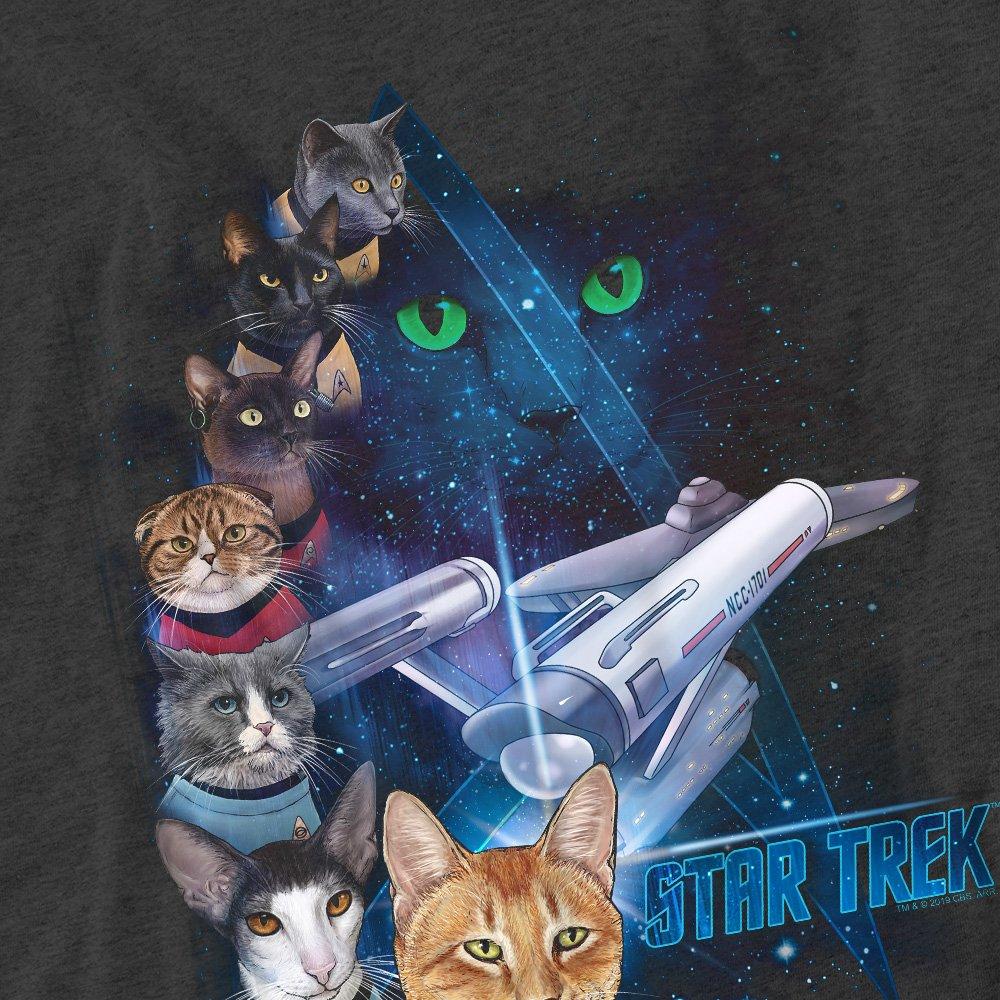 Charcoal - Star Trek - Star Trek Feline Galaxy T-Shirt Charcoal - 2