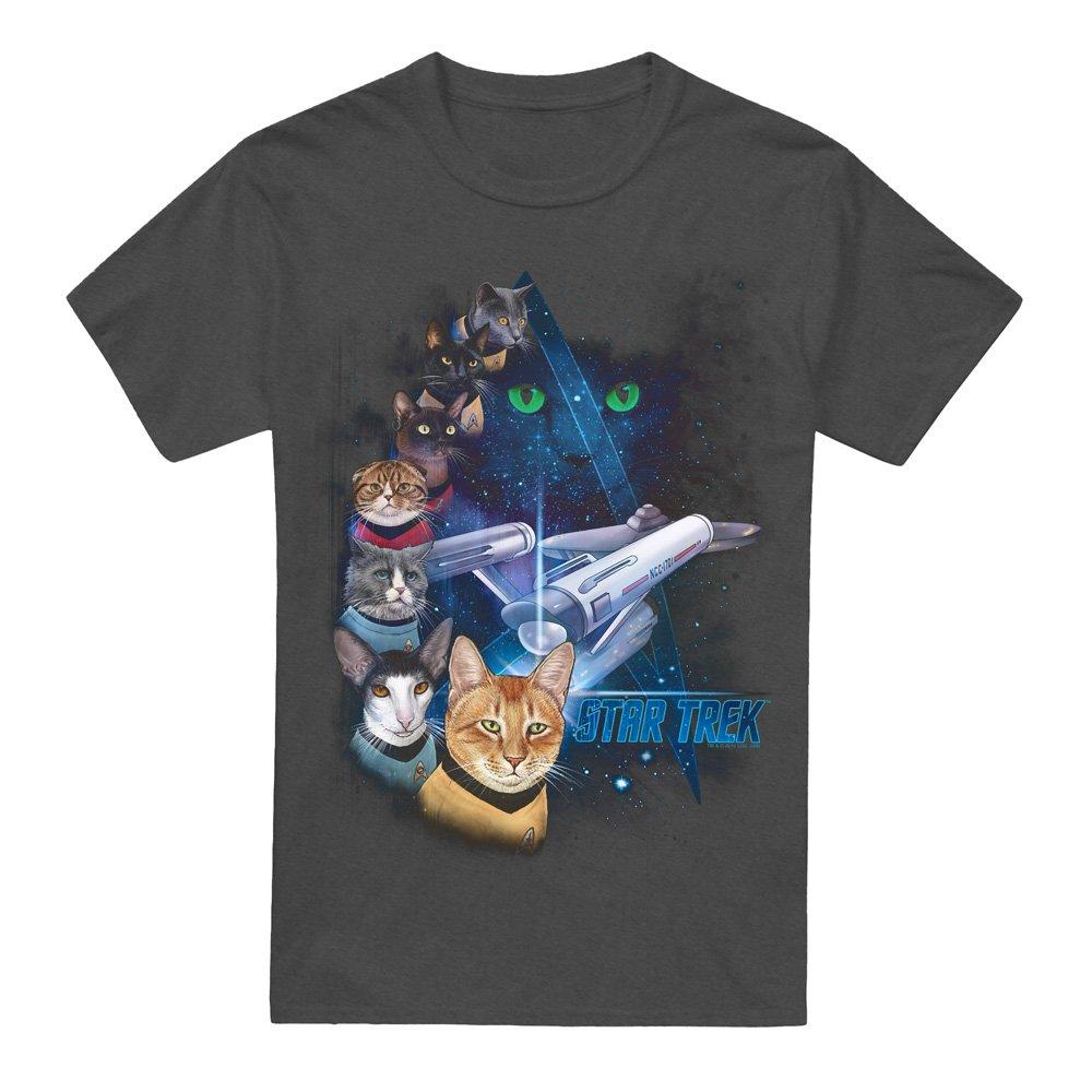 Charcoal - Star Trek - Star Trek Feline Galaxy T-Shirt Charcoal - 4