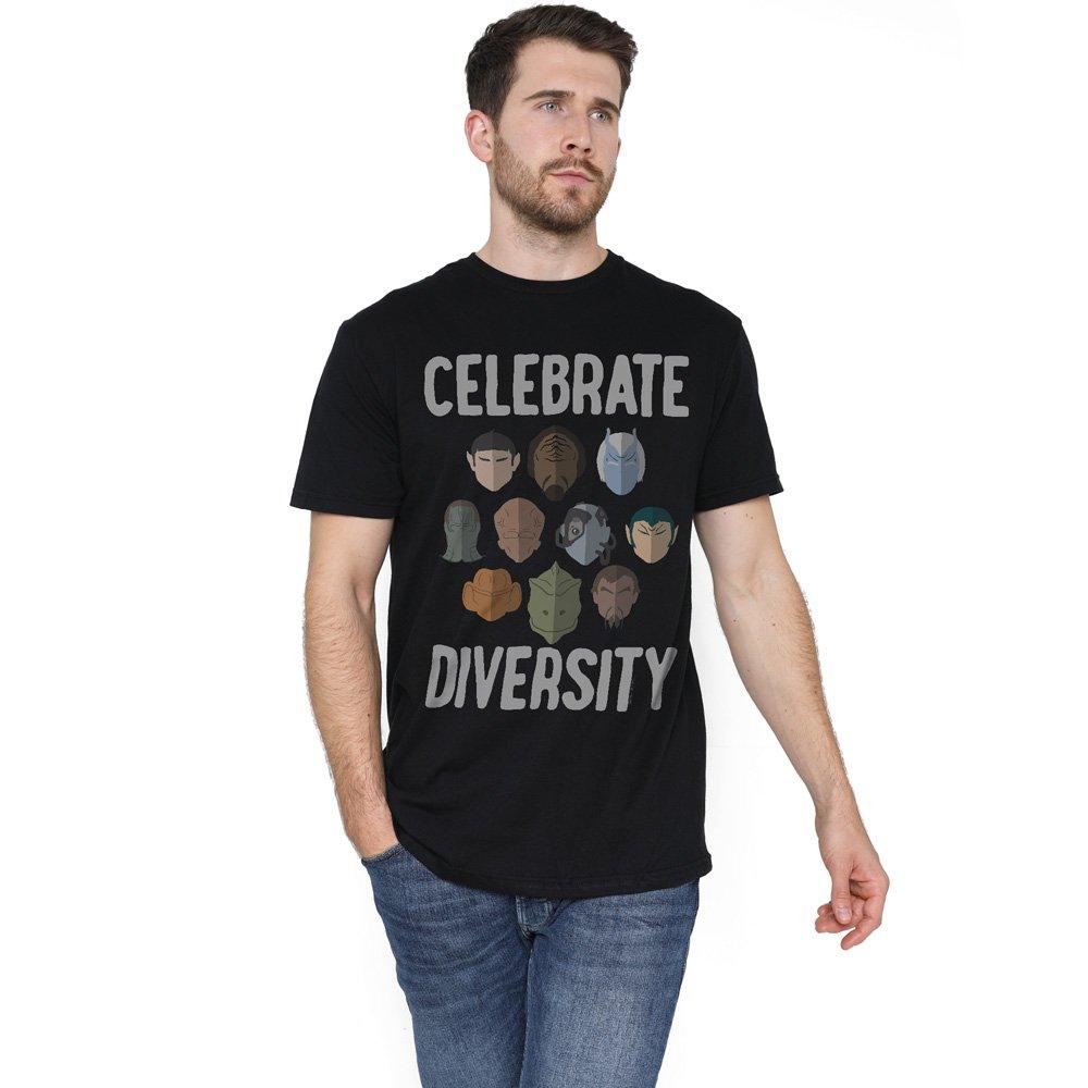 Black - Star Trek - Star Trek The Celebrate Diversity T Shirt Black - 1