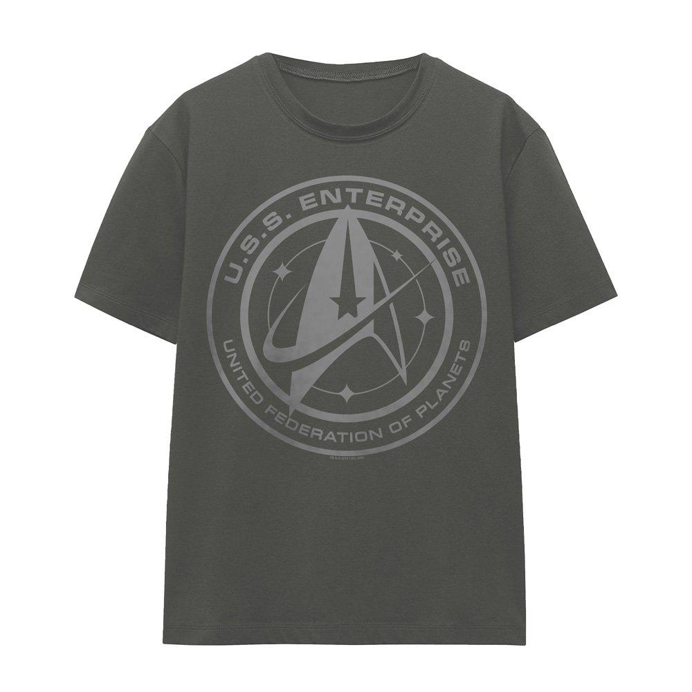 Charcoal - Star Trek - Star Trek Discovery Enterprise Crest Ladies T Shir - 4