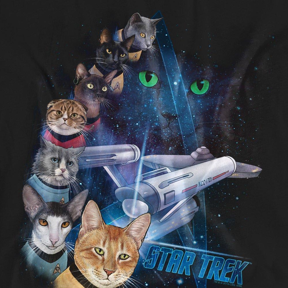 Black - Star Trek - Star Trek Feline Galaxy Ladies T Shirt Black - 2