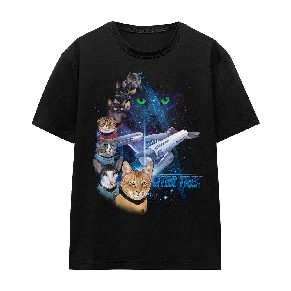 Black - Star Trek - Star Trek Feline Galaxy Ladies T Shirt Black - 4
