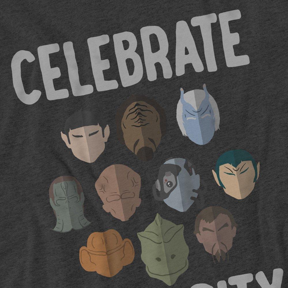 Charcoal - Star Trek - Star Trek The Celebrate Diversity T-Shirt-Charcoal - 2