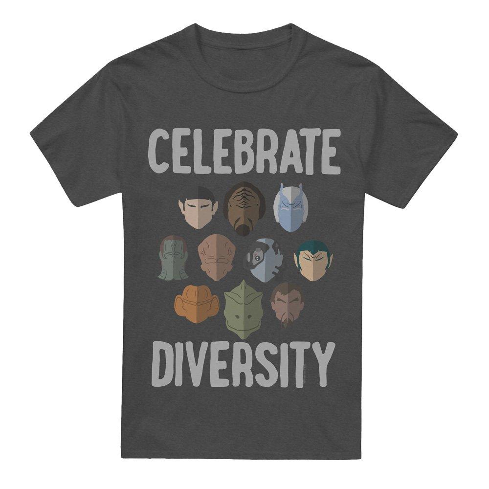 Charcoal - Star Trek - Star Trek The Celebrate Diversity T-Shirt-Charcoal - 4