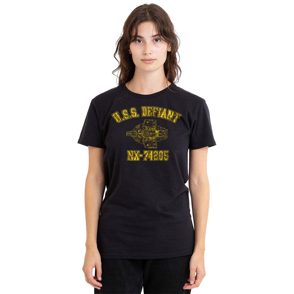 Black - Star Trek - Star Trek Defiant Athletic Ladies T Shirt Black - 1