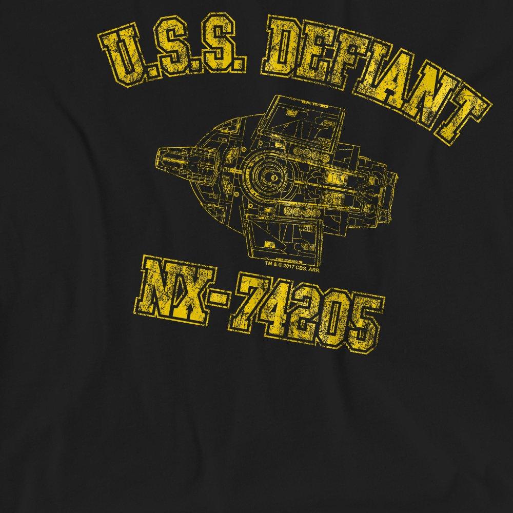 Black - Star Trek - Star Trek Defiant Athletic Ladies T Shirt Black - 2