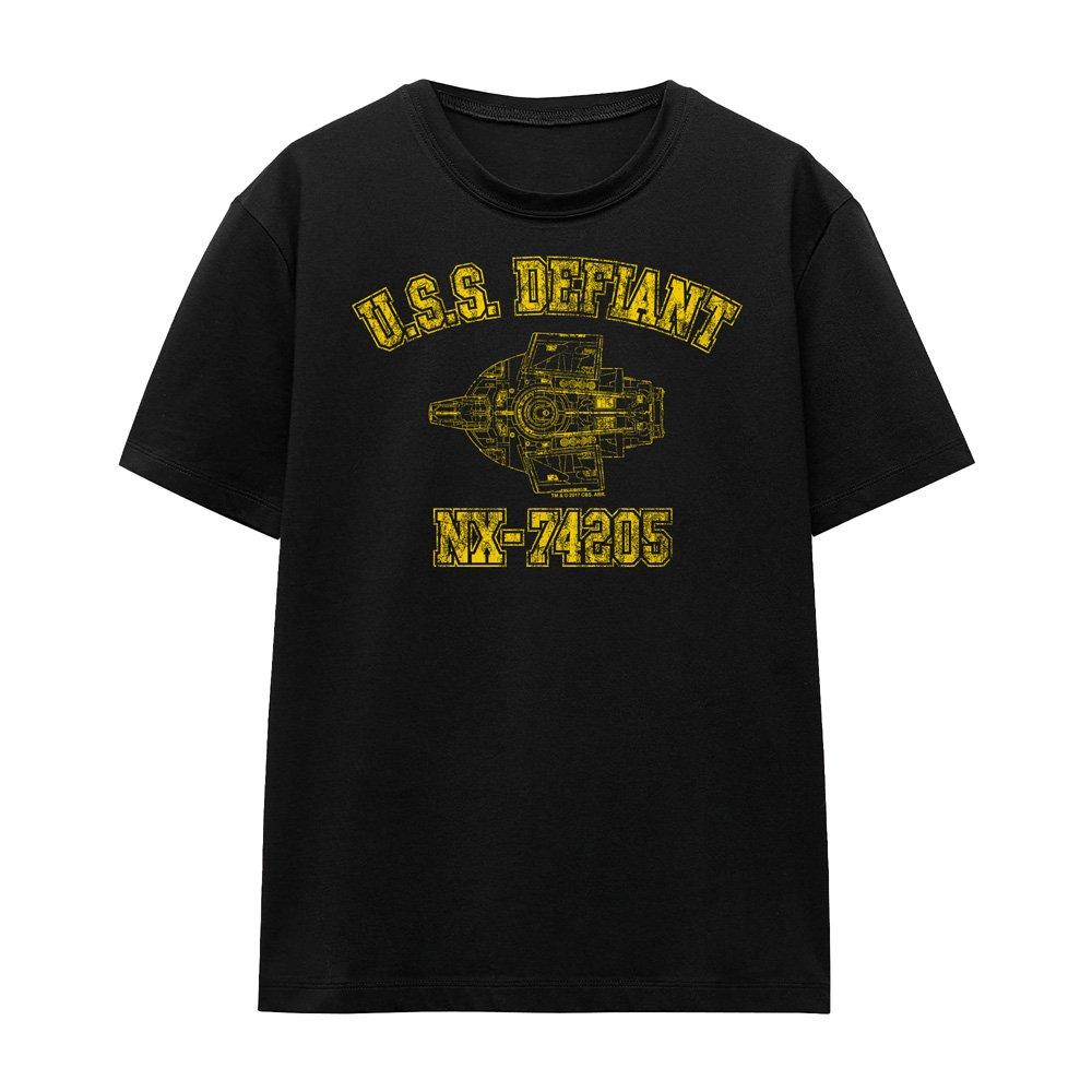 Black - Star Trek - Star Trek Defiant Athletic Ladies T Shirt Black - 4