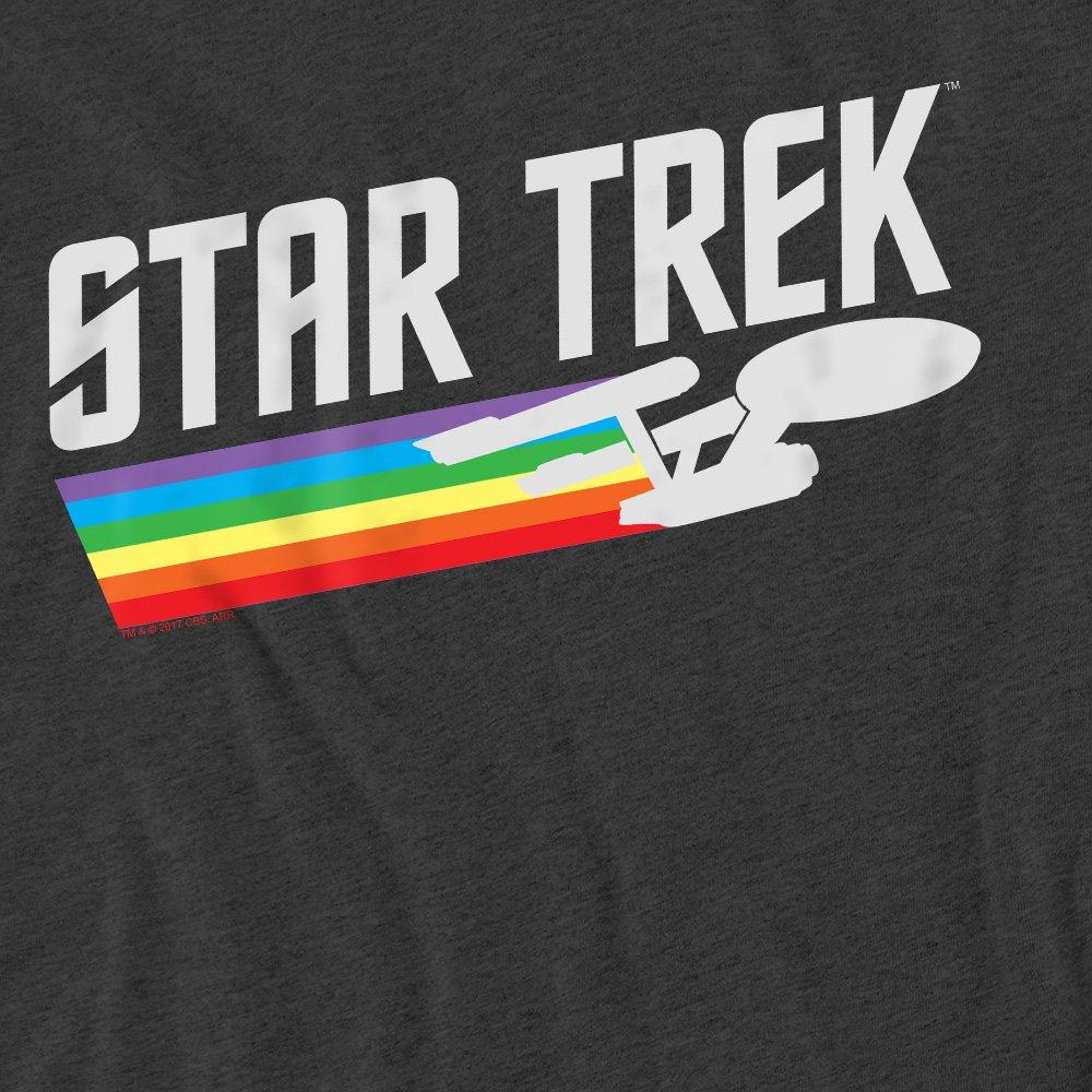 Charcoal - Star Trek - Star Trek Rainbow Trail T-Shirt-Charcoal - 2