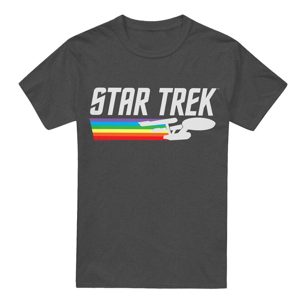 Charcoal - Star Trek - Star Trek Rainbow Trail T-Shirt-Charcoal - 4