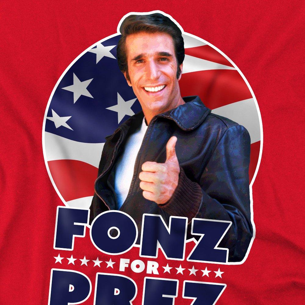 Red - Other - Happy Days Fonz For Prez Unisex T Shirt Red - 2