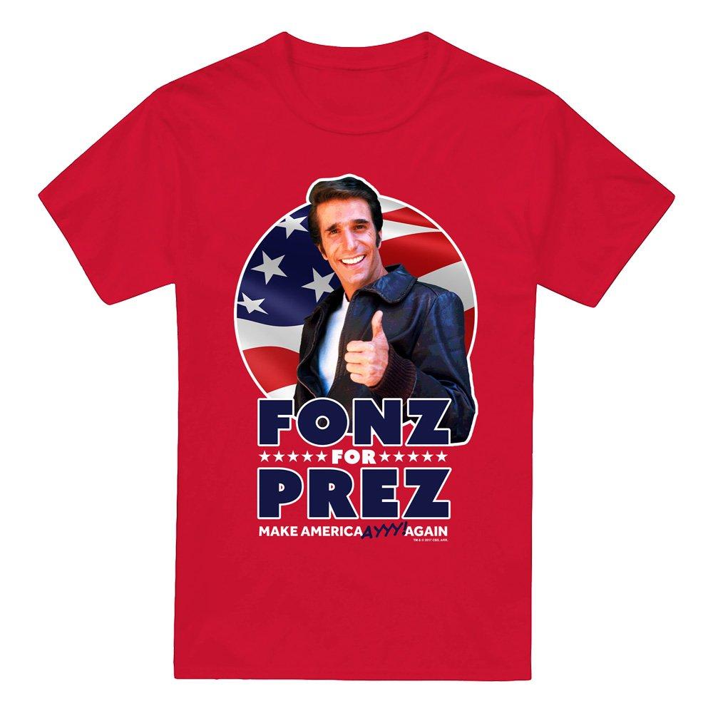Red - Other - Happy Days Fonz For Prez Unisex T Shirt Red - 4