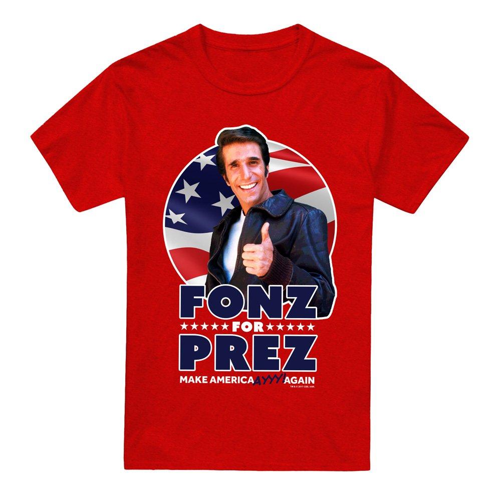 Red - Other - Happy Days Fonz For PrezT Shirt Red - 4