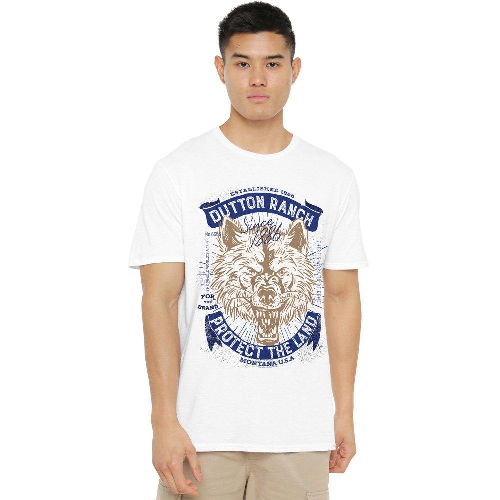 White - Other - Yellowstone Protect The Land Wolf Unisex T Shirt - 1