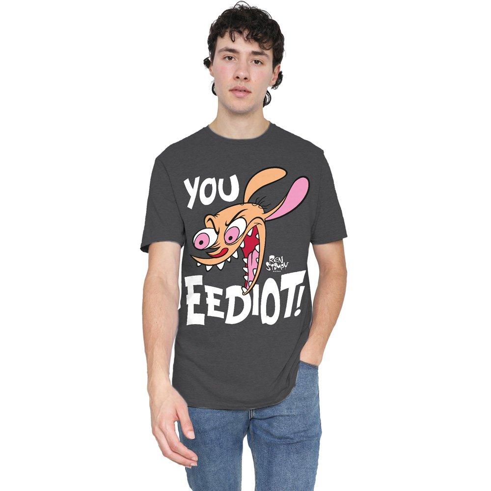 Charcoal - Other - Ren And Stimpy You Eediot!-Adult Heather Black - 1