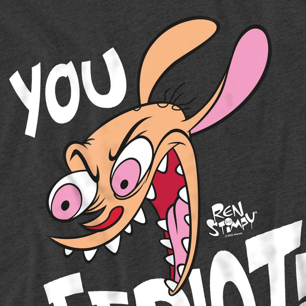 Charcoal - Other - Ren And Stimpy You Eediot!-Adult Heather Black - 2