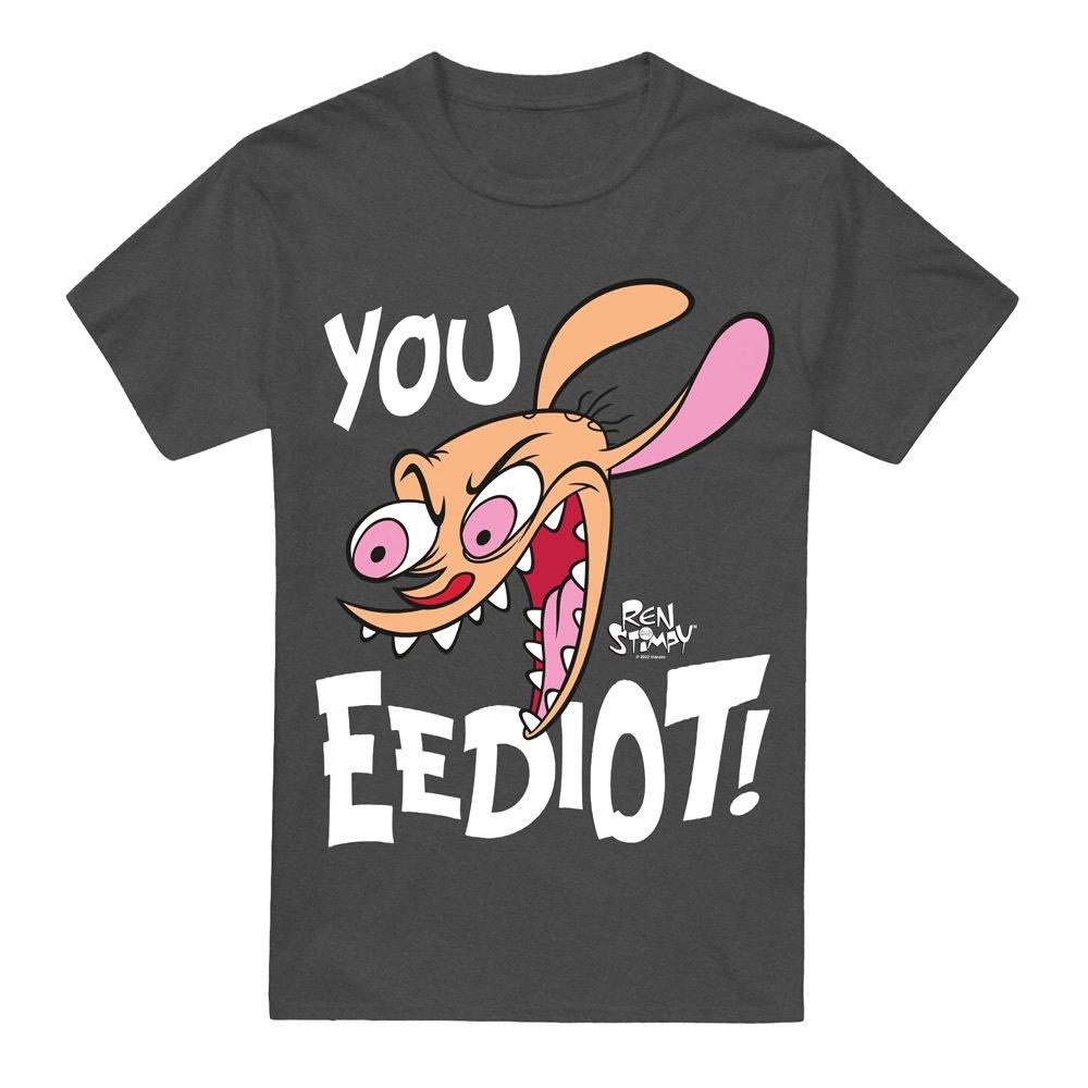 Charcoal - Other - Ren And Stimpy You Eediot!-Adult Heather Black - 4