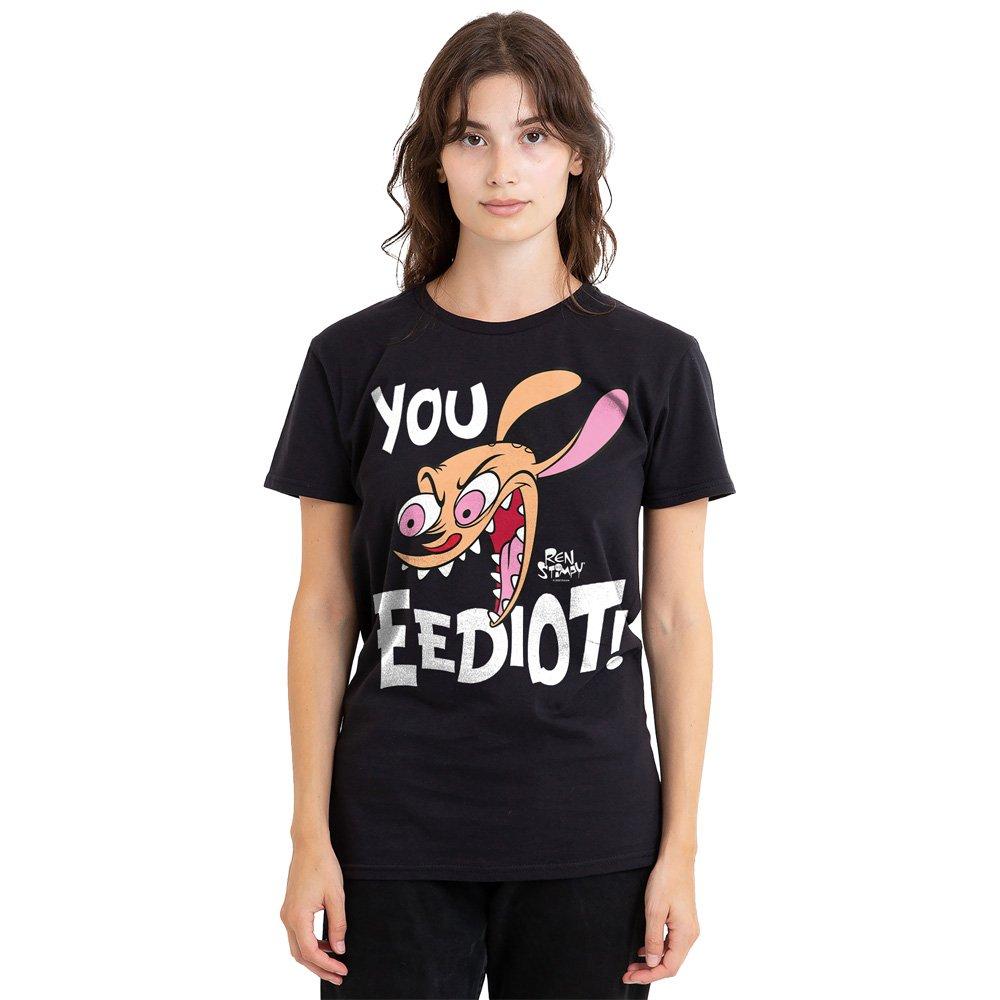 Black - Other - Ren And Stimpy You Eediot! T-Shirt Black - 1