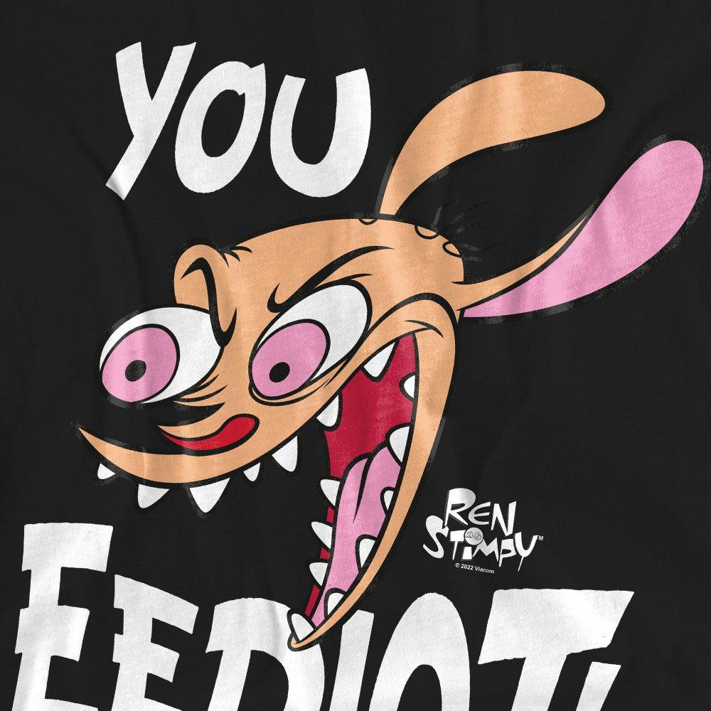 Black - Other - Ren And Stimpy You Eediot! T-Shirt Black - 2