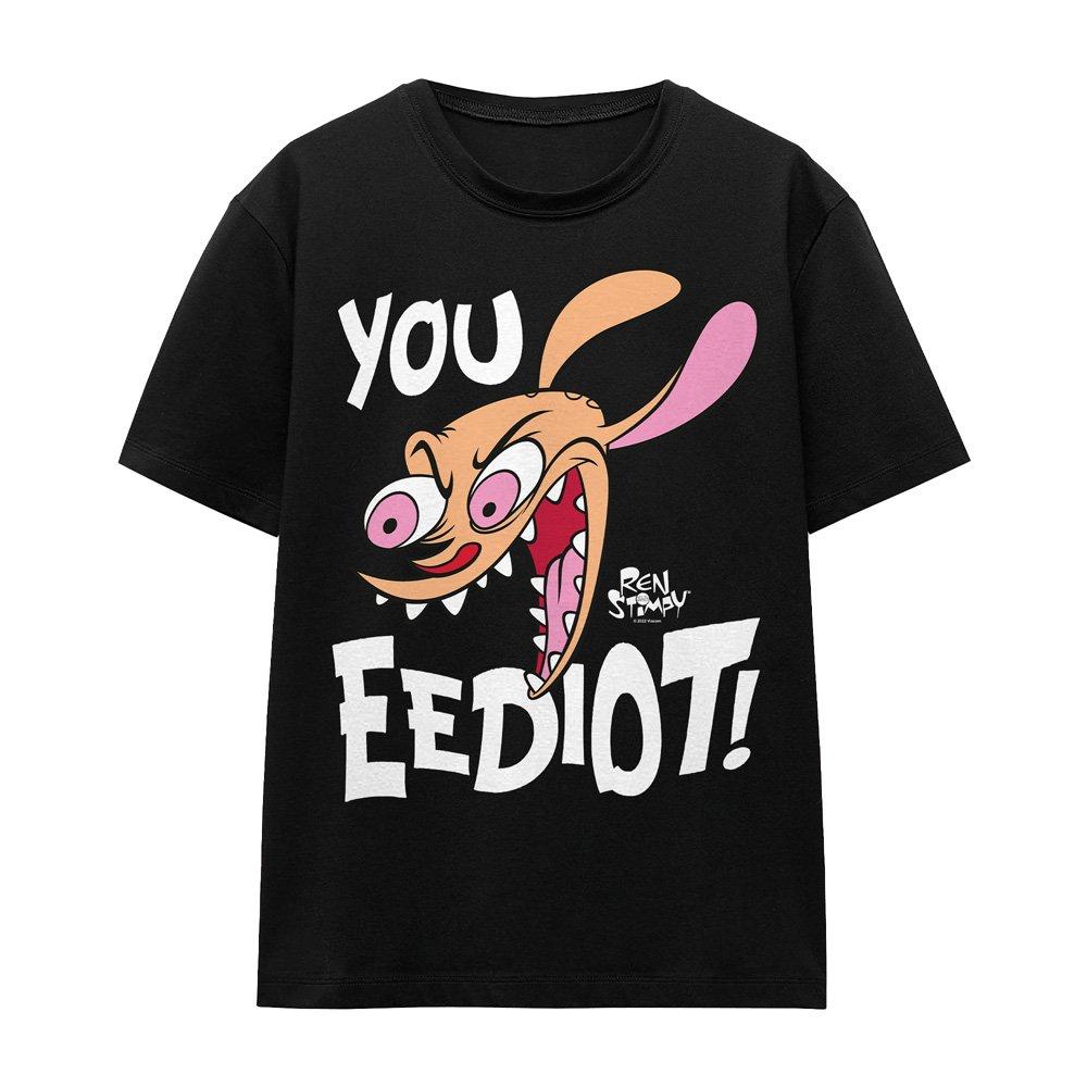 Black - Other - Ren And Stimpy You Eediot! T-Shirt Black - 4