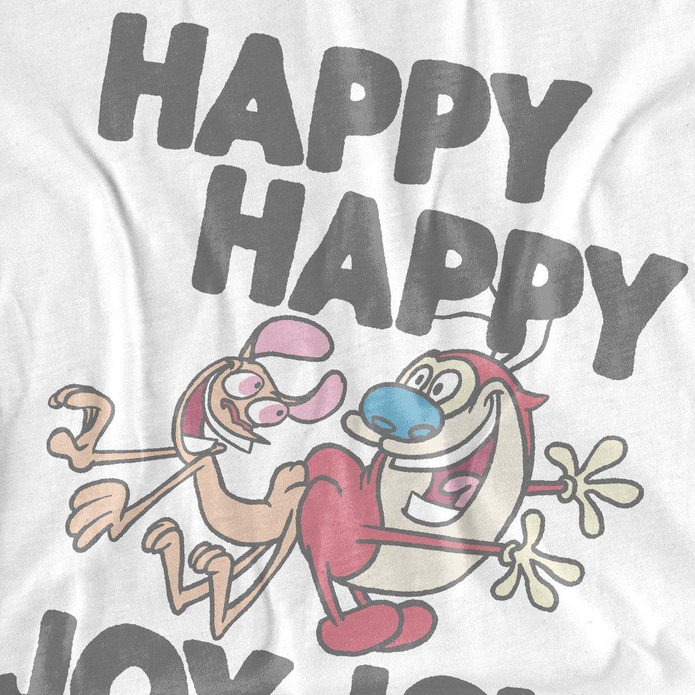 White - Other - Ren And Stimpy Happy Happy Joy Joy Unisex Adult T - 2