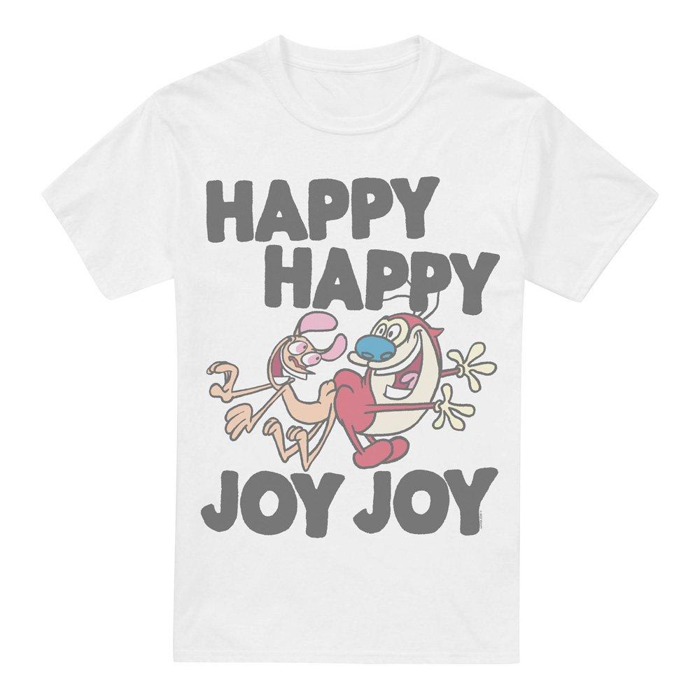 White - Other - Ren And Stimpy Happy Happy Joy Joy Unisex Adult T - 4