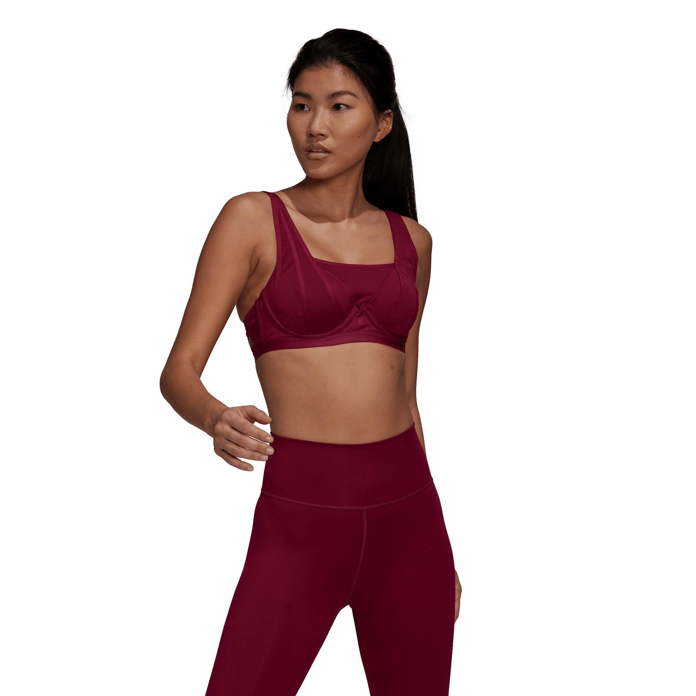 Lgcy Burgndy - adidas - Adi Medium Impact Sports Bra - 2