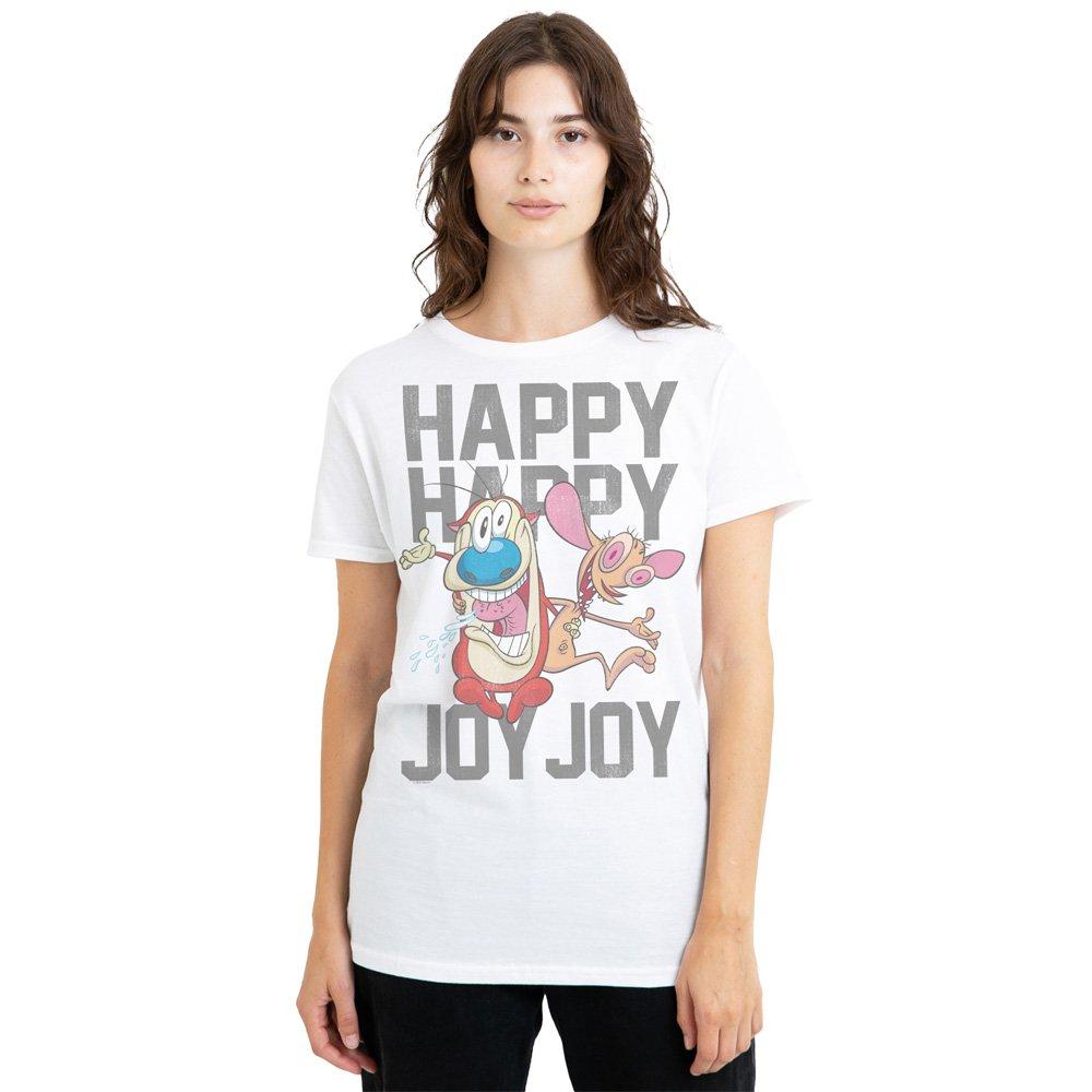 White - Other - Ren And Stimpy Happy Happy Joy Joy T-Shirt White - 1
