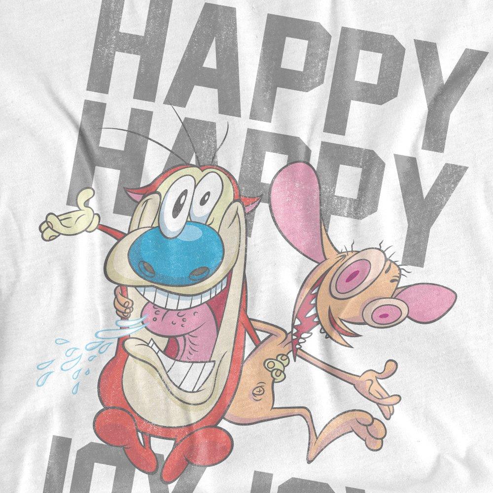 White - Other - Ren And Stimpy Happy Happy Joy Joy T-Shirt White - 2