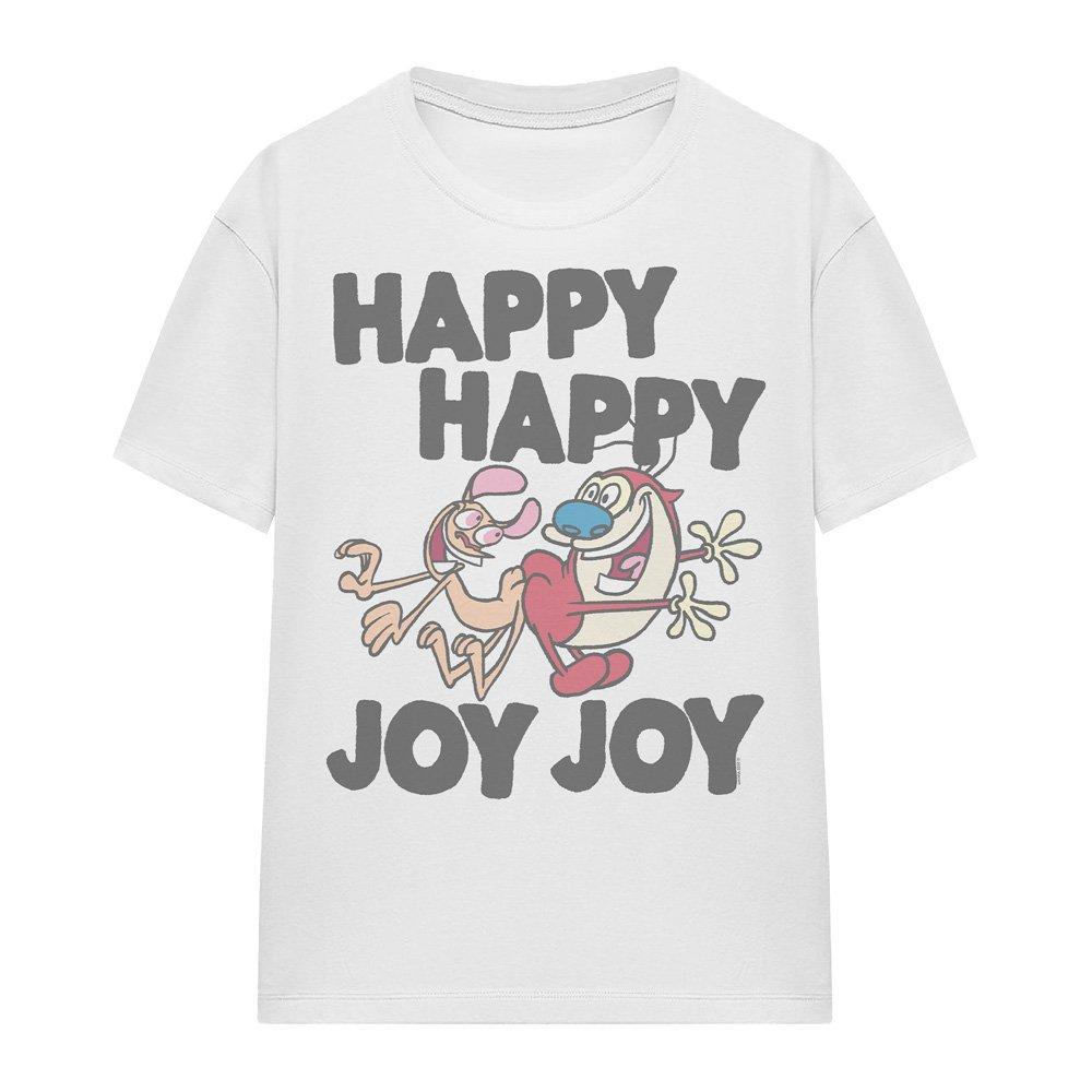 White - Other - Ren And Stimpy Happy Happy Joy Joy Pf T-Shirt Whi - 4