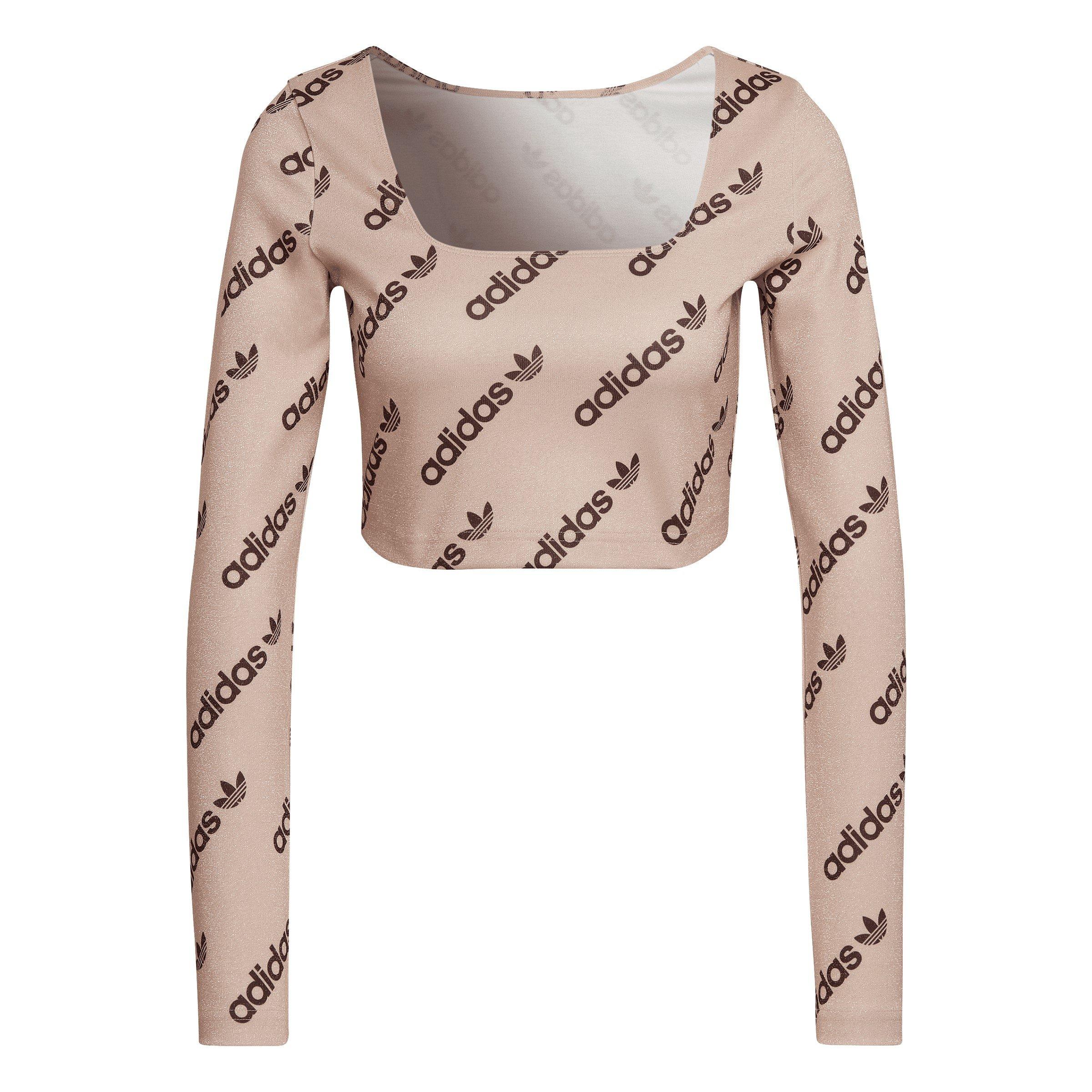 Halo Blush - adidas Originals - Long Sleeve Crop Top - 1