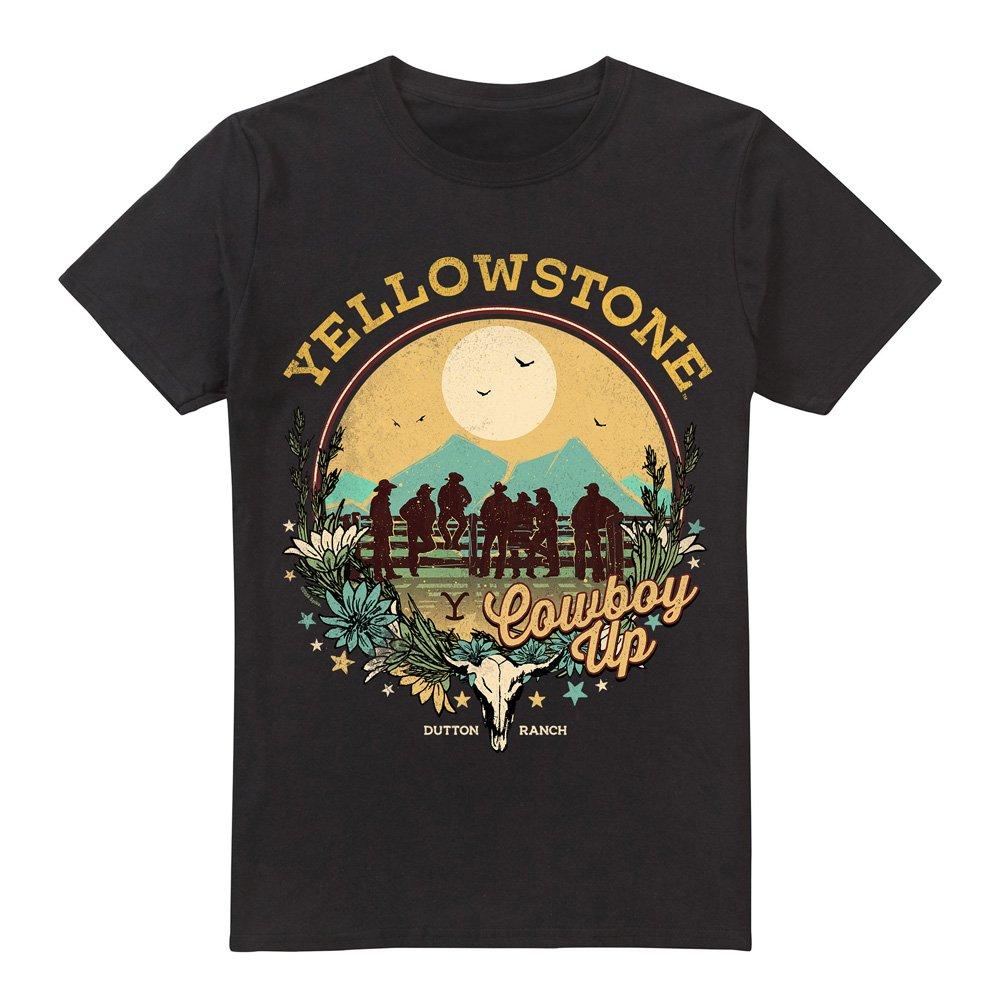 Black - Other - Yellowstone Cowboy Up Unisex Adult T Shirt Black - 4