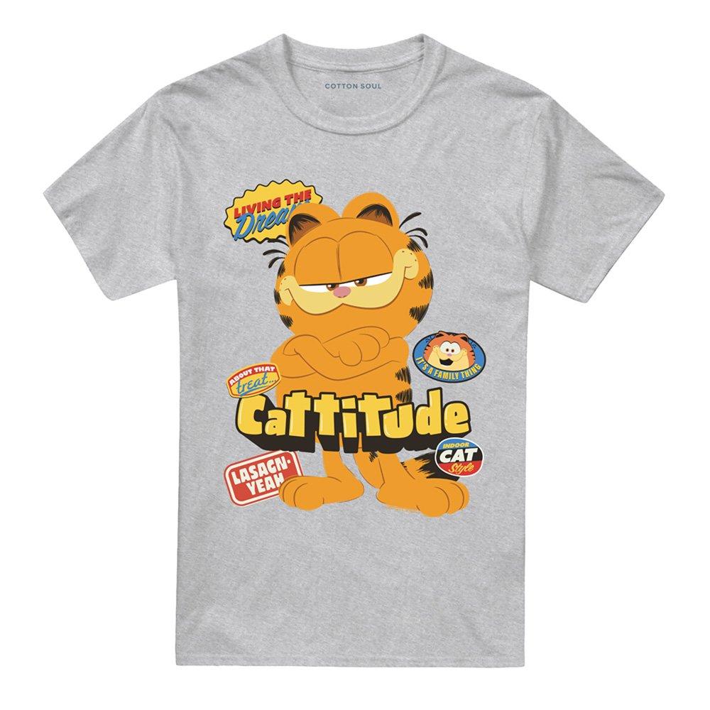Light Grey - Other - Garfield Movie Cattitude Unisex Adult T Shirt Ath - 4