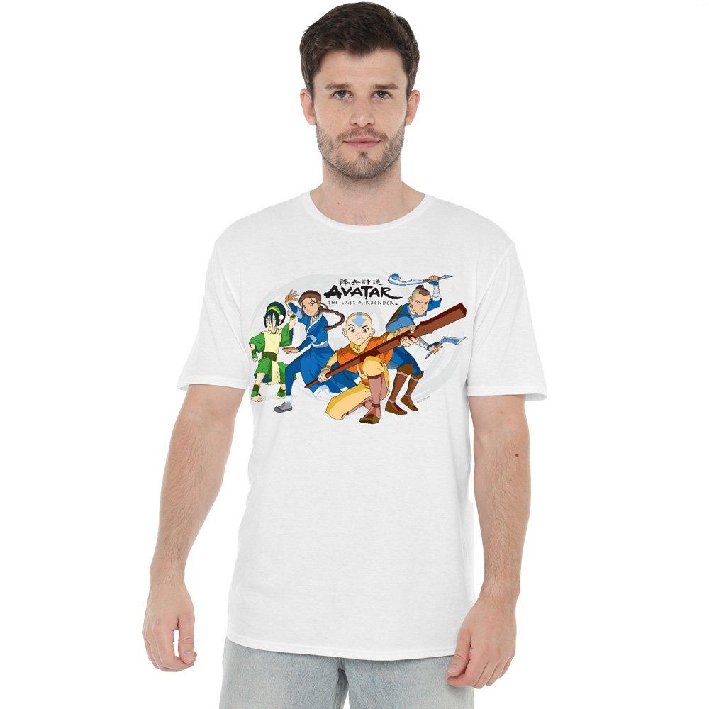 White - Other - Avatar The Last Airbender Avatars Group Unisex T S - 1