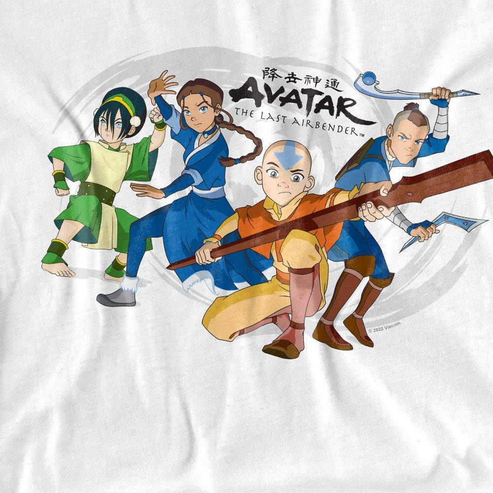 White - Other - Avatar The Last Airbender Avatars Group Unisex T S - 2