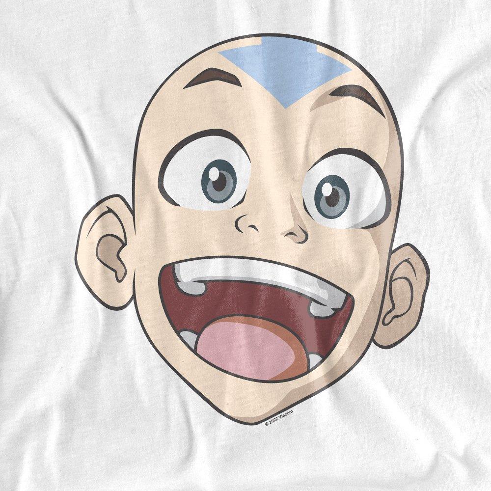 White - Other - Avatar The Last Airbender Big Aang Face Unisex T S - 2