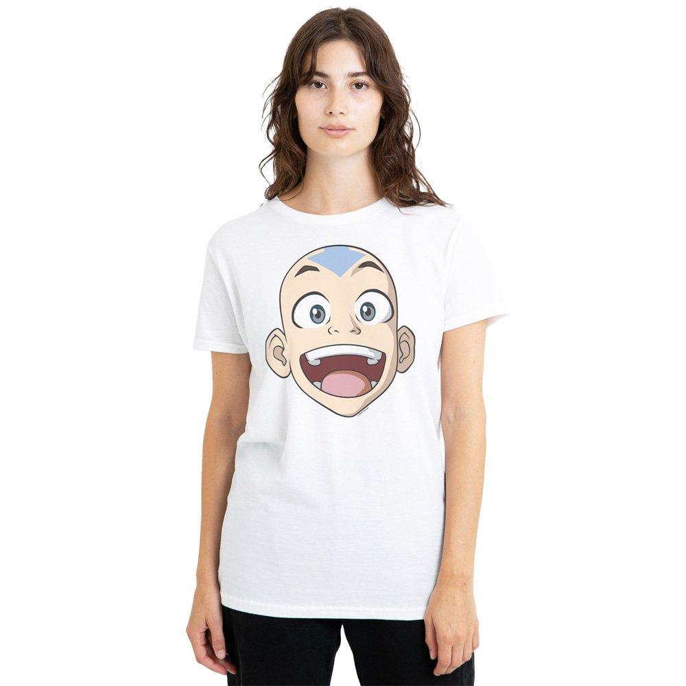 White - Other - Avatar The Last Airbender Big Aang Face T-Shirt W - 1