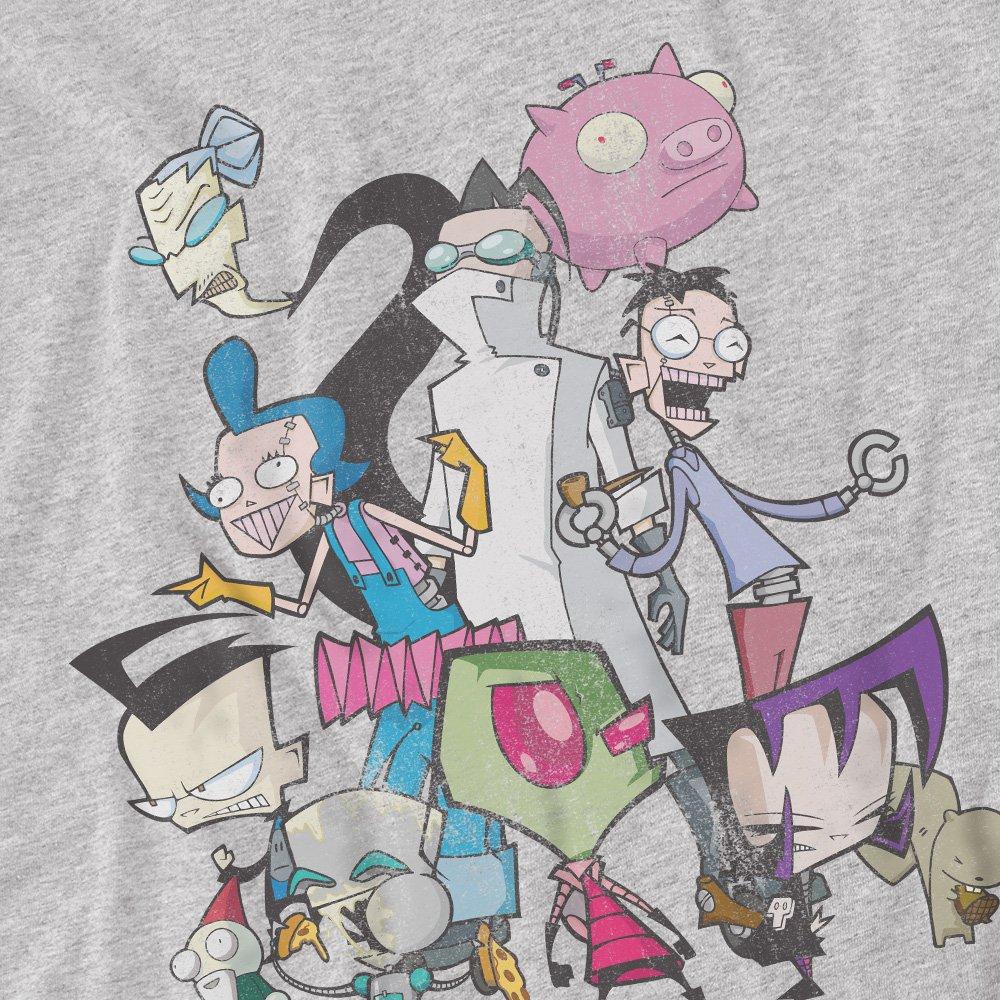 Light Grey - Other - Invader Zim Group Shot Unisex T Shirt Athletic He - 2