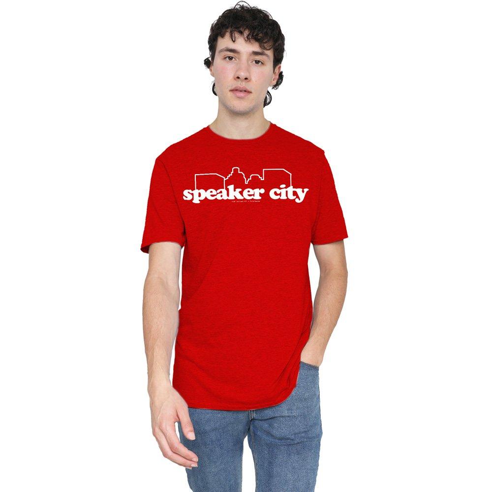 Red - Other - Old School Speaker City Logo Adult Heather Red - 1