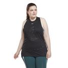 Noir - Reebok - Burnout Tank Top (Plus Size) Womens Gym Vest - 2