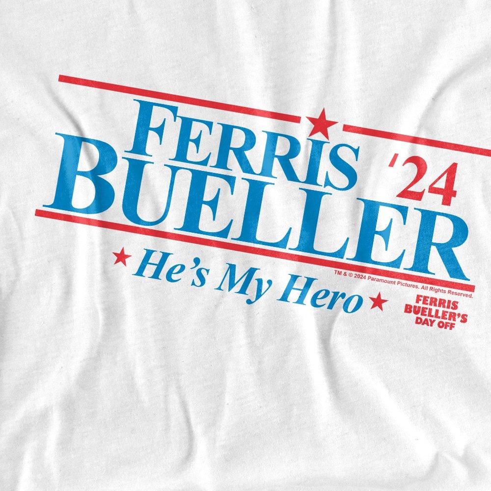 White - Other - Ferris Bueller 2024 President Unisex Adult T Shirt - 2