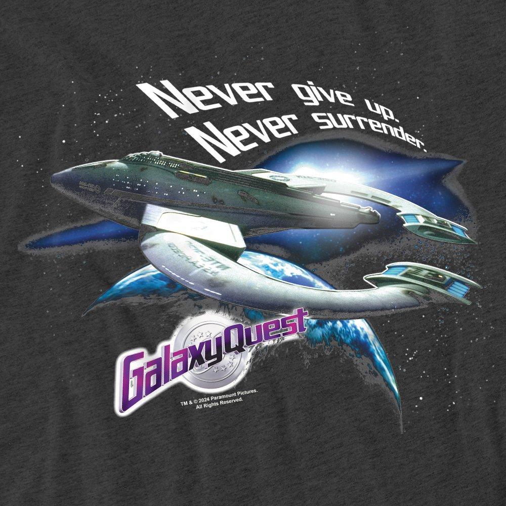 Charcoal - Other - Galaxy Quest Never Surrender-Adult Heather Black - 2