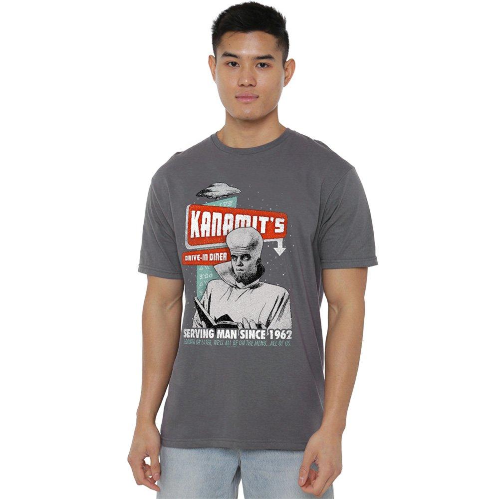 Other Twilight Zone Kanamits Diner T Shirt Charcoal