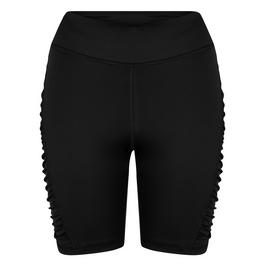 Reebok Studio Ruched High Rise Legging Shorts Womens Gym Short