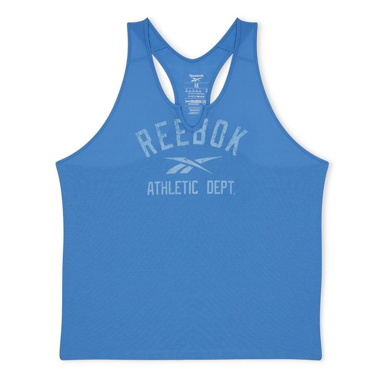 Bleu Essentiel - reebok Victory - Workout Ready Supremium Big Logo Tank Top (Plus Si Gym Vest Womens - 1