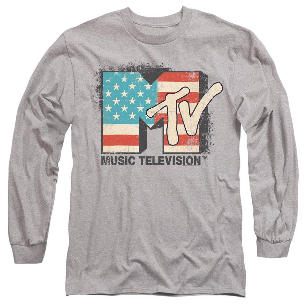 Light Grey - Other - MTV American Logo Mens Long Sleeve T Shirt-Athleti - 1