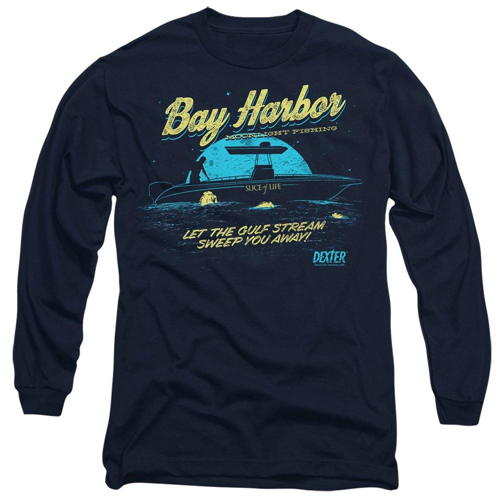 Navy - Other - Dexter Moonlight Fishing Mens Long Sleeve T Shirt - 1